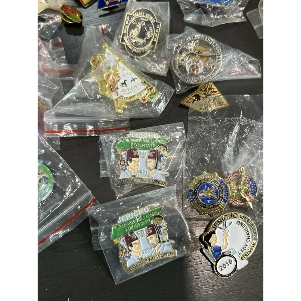 Lot Of 75+ Jericho Shriner Freemason Pins Pin Lot